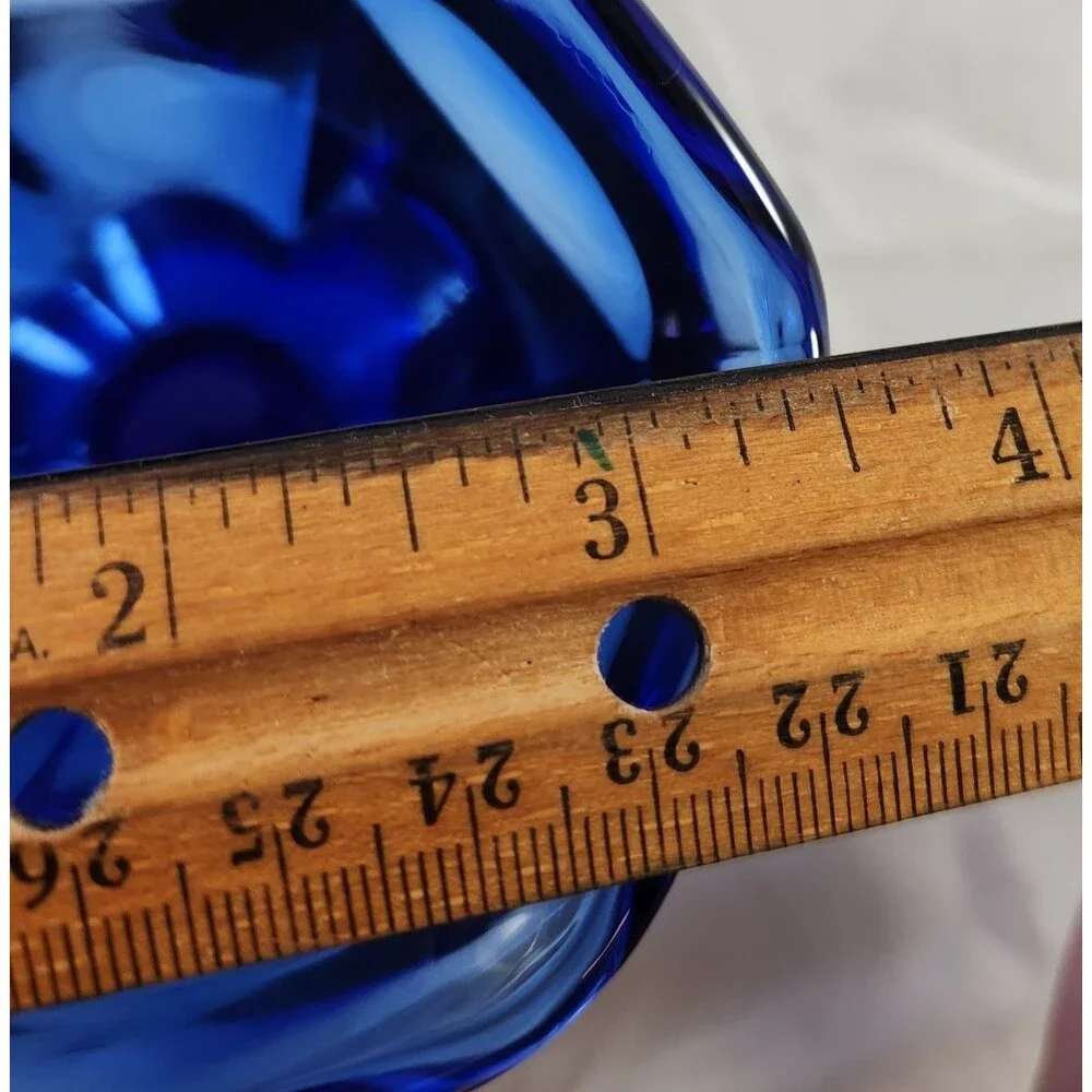Set of 4 Anchor Hocking Cobalt Blue Glass Sherbert Dessert Ice Cream Dish Footed